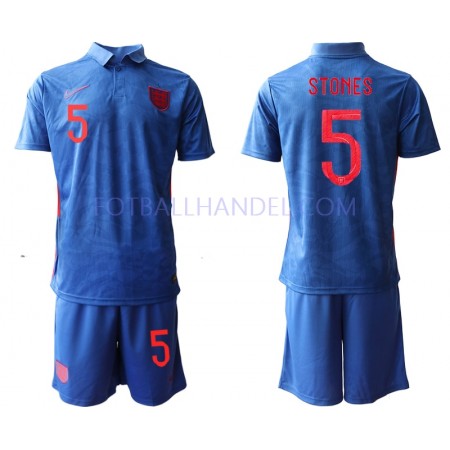 Barn Fotballdrakter England Stones 5 Borte Euro 2020 Kortermet